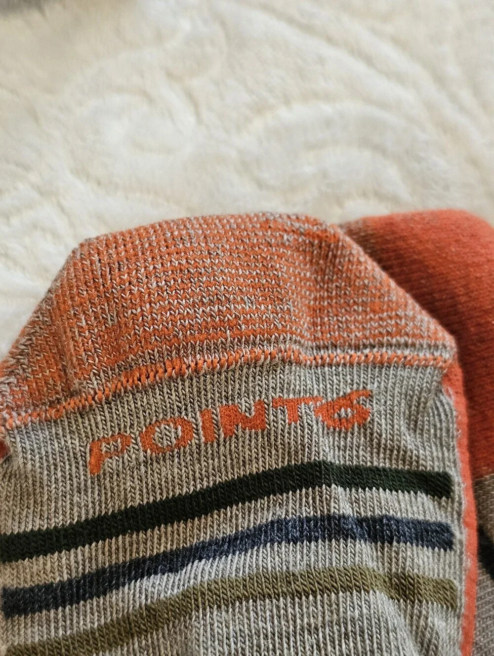 Point6 Southwest Light Crew Socks Merino Wool Geometric Men's Large Euc 2 Prs
